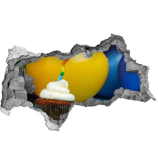 Autocolant un zid spart cu priveliște Surpriză de ziua de naștere