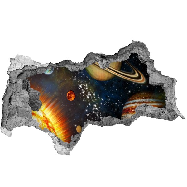 Autocolant gaură 3D Explozie cosmică