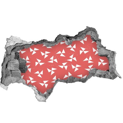 Autocolant un zid spart cu priveliște Model într-o nuanță roșie