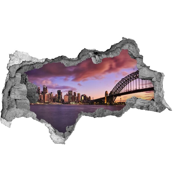 Autocolant 3D gaura cu priveliște Vedere a orașului Sydney