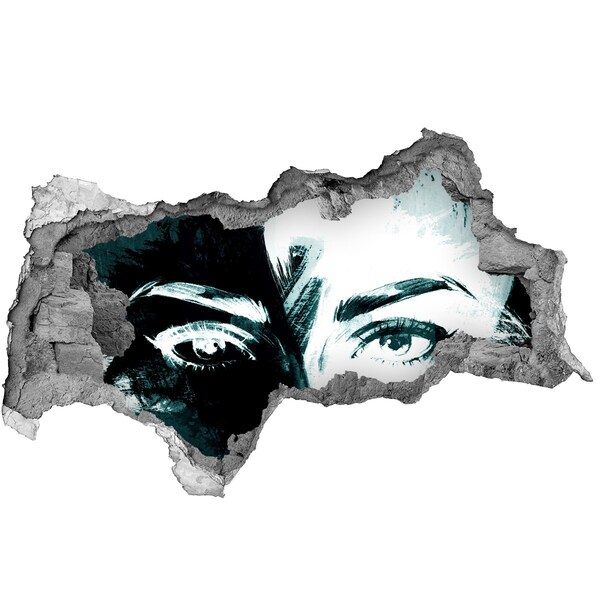 Autocolant un zid spart cu priveliște Ochi în beton