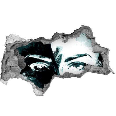 Autocolant un zid spart cu priveliște Ochi în beton