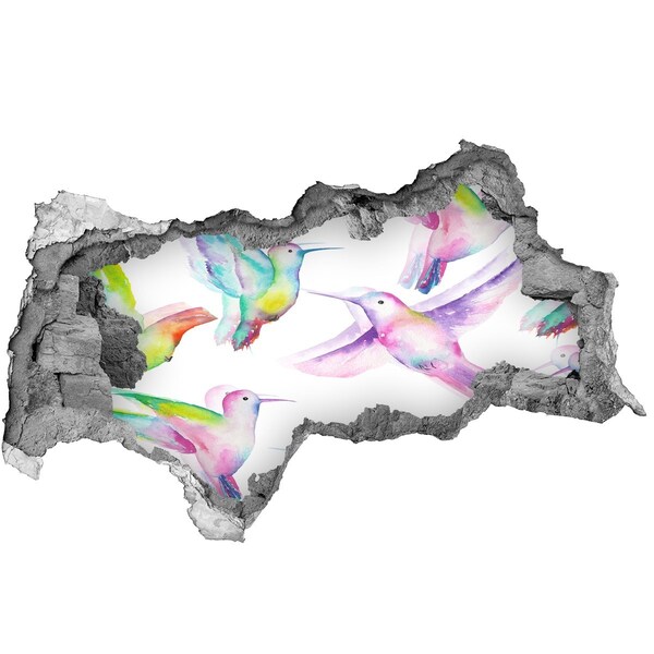 Autocolant de perete gaură 3D colibri