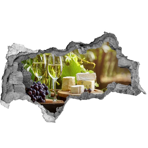 Autocolant gaură 3D Plăceri cu brânză la soare