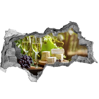 Autocolant gaură 3D Plăceri cu brânză la soare