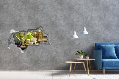 Autocolant gaură 3D Plăceri cu brânză la soare