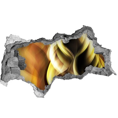 Fototapet un zid spart cu priveliște Gaură abstractă în perete