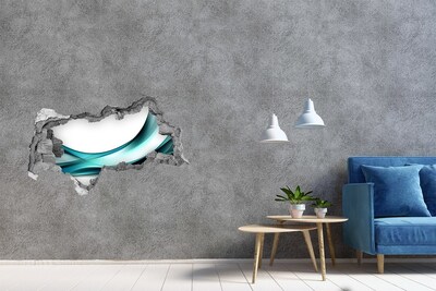 Autocolant gaură 3D Apă în crăpătura din beton