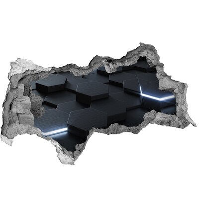 Fototapet un zid spart cu priveliște Spațiu modern în spatele zidurilor