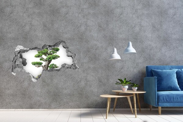 Autocolant gaură 3D Bonsai într-o gaură în perete