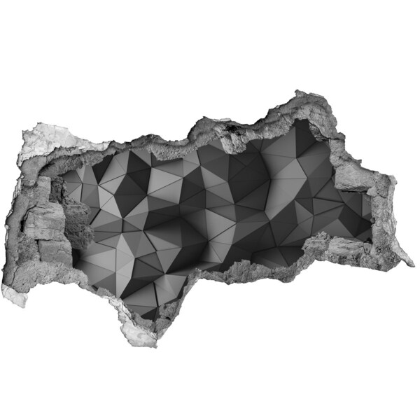 Fototapet un zid spart cu priveliște Gaură modernă în perete