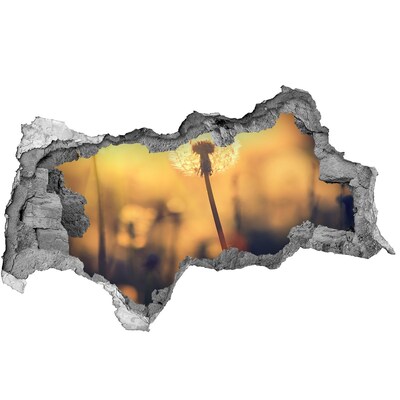 Autocolant 3D gaura cu priveliște Păpădie în razele soarelui