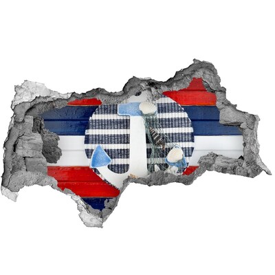 Autocolant un zid spart cu priveliște Aventură pe mare cu scoici