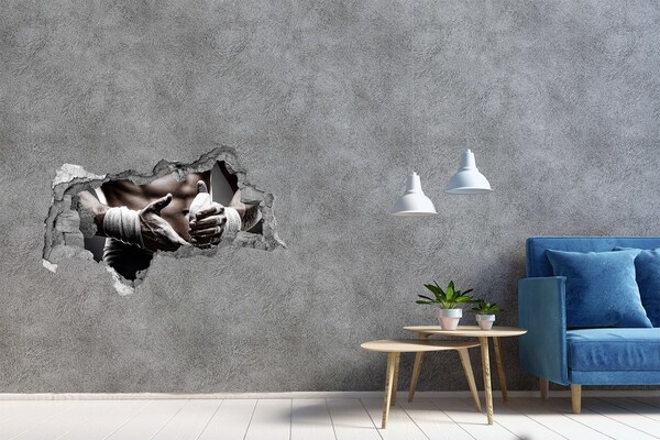 Autocolant 3D gaura cu priveliște Campion la arte marțiale