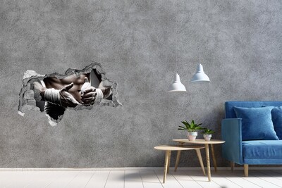 Autocolant 3D gaura cu priveliște Campion la arte marțiale