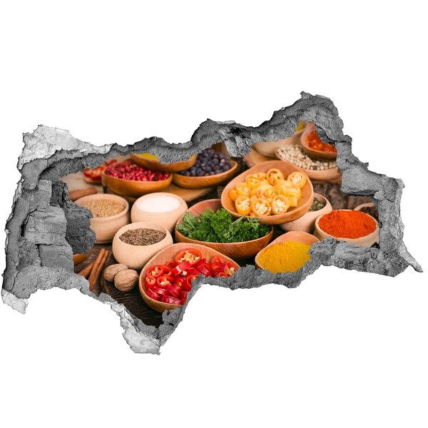 Autocolant autoadeziv gaură O bucătărie plină de condimente