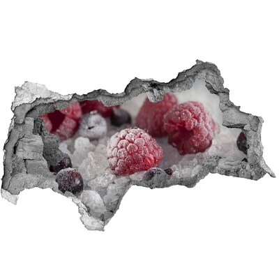 Fototapet un zid spart cu priveliște Un paradis fructat, cu o gaură în perete