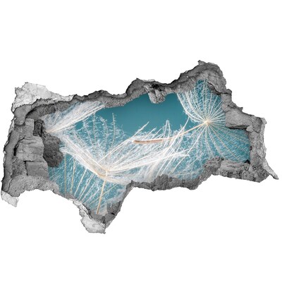 Fototapet un zid spart cu priveliște Vise cu flori în spatele peretelui