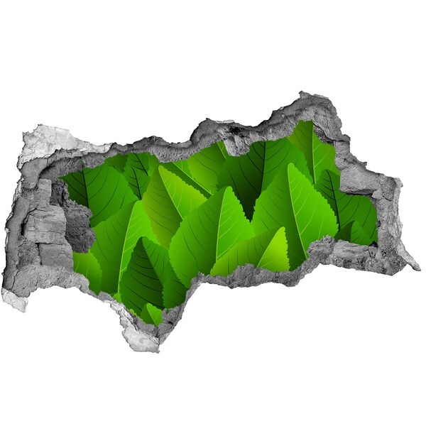 Fototapet 3D gaură în perete O oază verde în beton