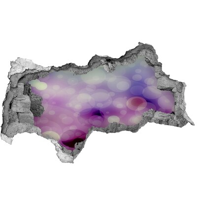 Autocolant 3D gaura cu priveliște cercuri violet