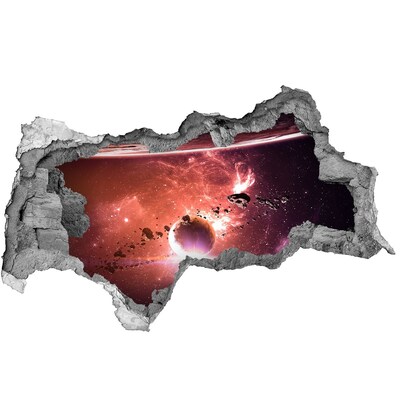 Autocolant 3D gaura cu priveliște Galaxie