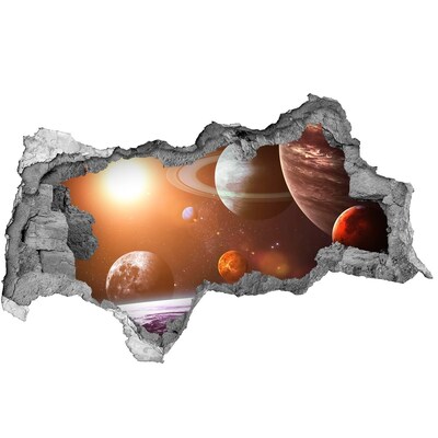 Fototapet un zid spart cu priveliște Aventură spațială