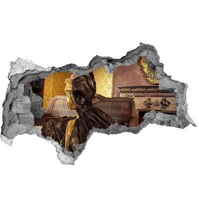 Autocolant 3D gaura cu priveliște O femeie într-o rochie elegantă într-un interior stilat