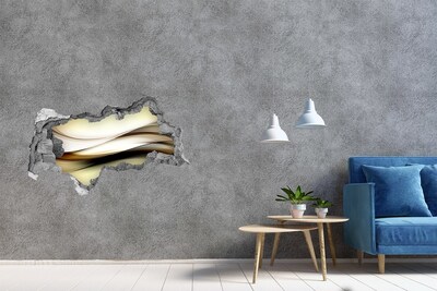 Fototapet 3D gaură în perete Peisaj abstract într-o gaură din perete