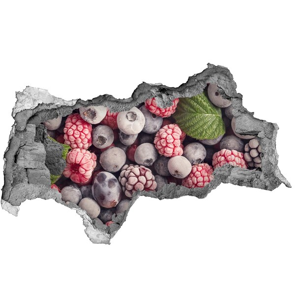 Autocolant un zid spart cu priveliște Un paradis fructat, cu o gaură în perete