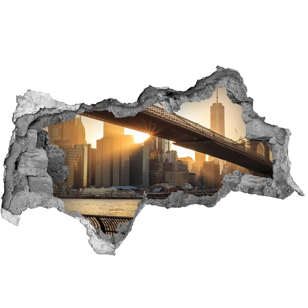 Fototapet 3D gaură în perete Pod în soarele apus