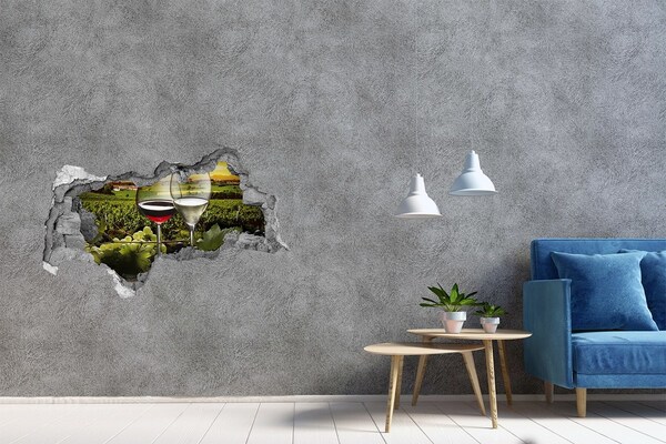 Fototapet 3D gaură în perete Vin în vie