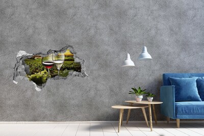 Fototapet 3D gaură în perete Vin în vie