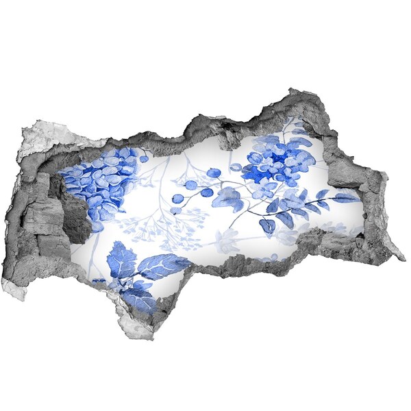 Autocolant 3D gaura cu priveliște model floral