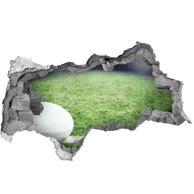 Autocolant de perete gaură 3D Rugby pe teren