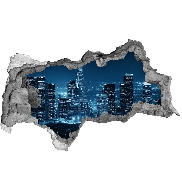 Autocolant autoadeziv gaură Vedere nocturnă a orașului Los Angeles