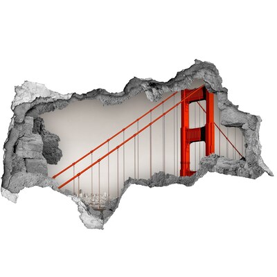 Autocolant 3D gaura cu priveliște Podul Golden Gate din San Francisco