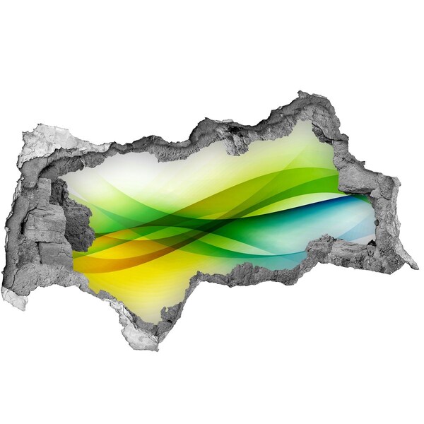 Autocolant de perete gaură 3D valuri abstracte