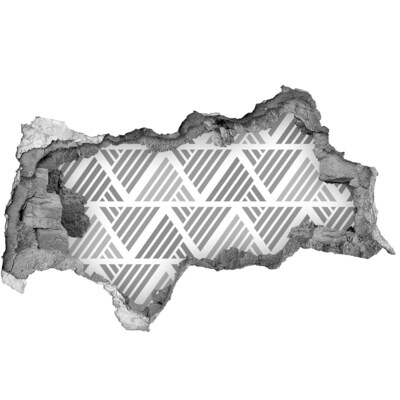 Fototapet un zid spart cu priveliște Geometrie în beton