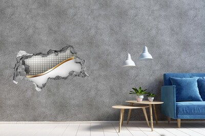 Autocolant de perete gaură 3D Perete de oglindă spart