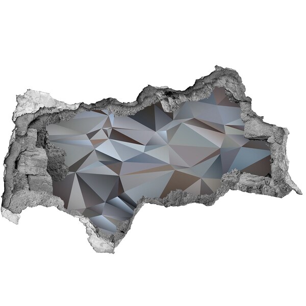 Autocolant un zid spart cu priveliște Gaură de piatră cu forme geometrice