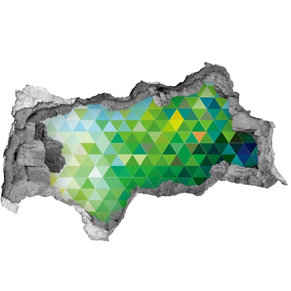 Autocolant un zid spart cu priveliște Peisaj verde într-o gaură în perete