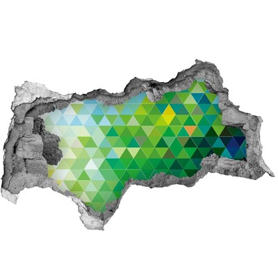 Autocolant un zid spart cu priveliște Peisaj verde într-o gaură în perete