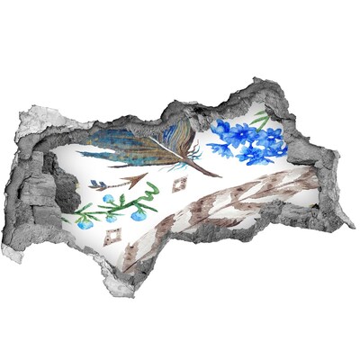 Autocolant un zid spart cu priveliște O oază misterioasă în junglă