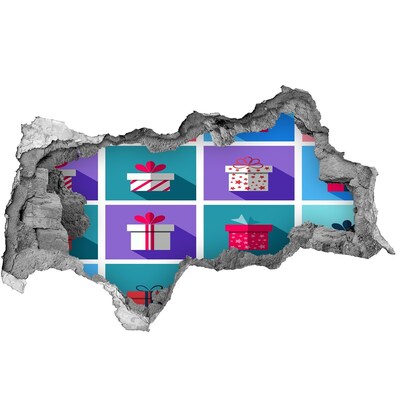 Autocolant gaură 3D Surprize cadou