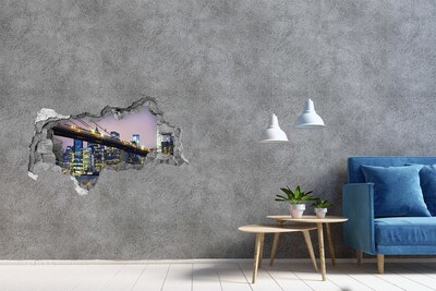 Autocolant autoadeziv gaură Podul Brooklyn noaptea