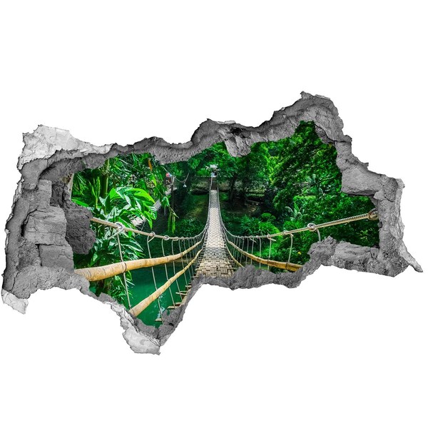 Fototapet 3D gaură în perete Pod în junglă