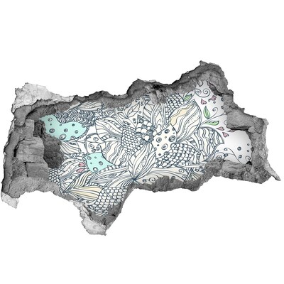 Autocolant gaură 3D Lumea colorată a naturii