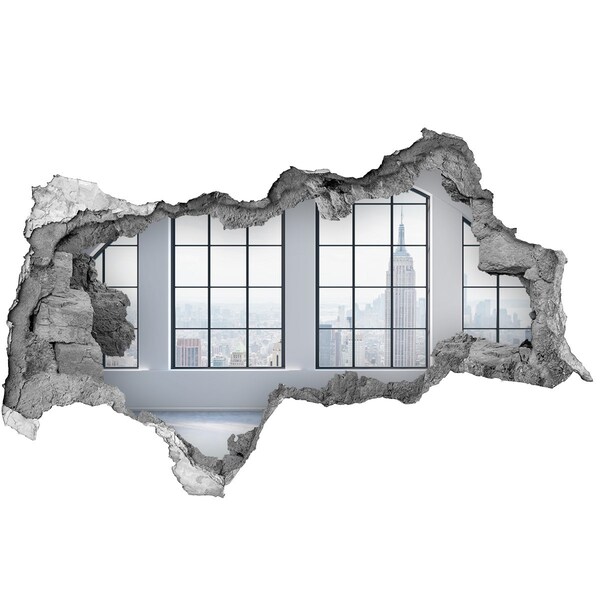 Autocolant 3D gaura cu priveliște Vedere a orașului New York