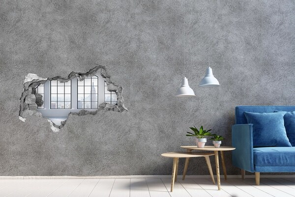 Autocolant 3D gaura cu priveliște abstract