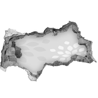 Autocolant de perete gaură 3D Un zid în ruine cu vedere la apă